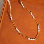 Mini Pearl Chain Necklace - N104