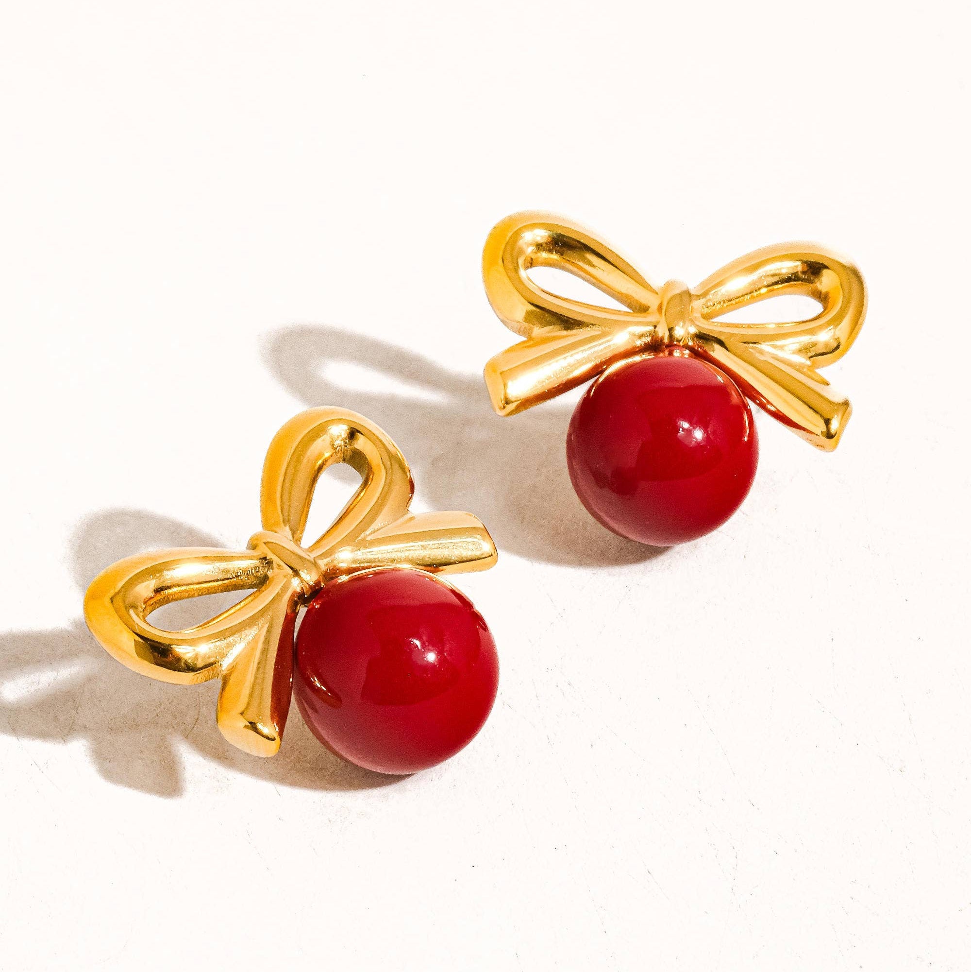 Dainty Bow Earrings - E42