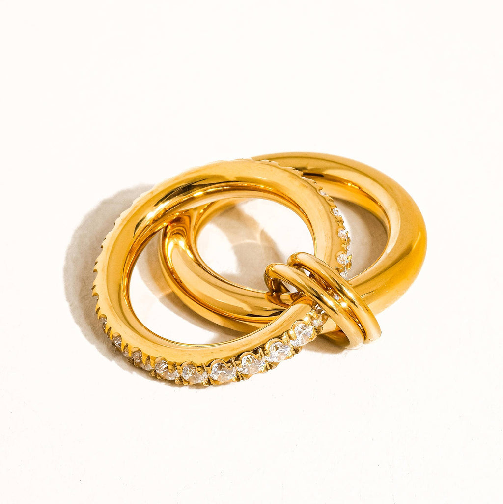 CZ Double Hoop Stack Ring - A85
