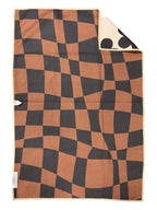 Bobbie: Reversible Hand Towel: Black/Brown/Cream / 19x29 in / Hand Towel