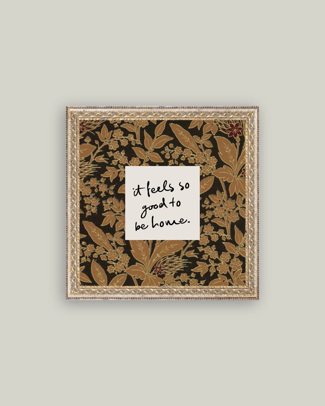 So Good To Be Home Framed Antique Art: 9x9