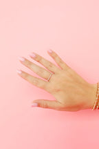 Lauren Beaded Band in Silver - B43