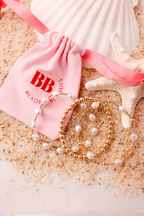 Bri Pearl Bracelet in Gold: Standard 6.75 Inch