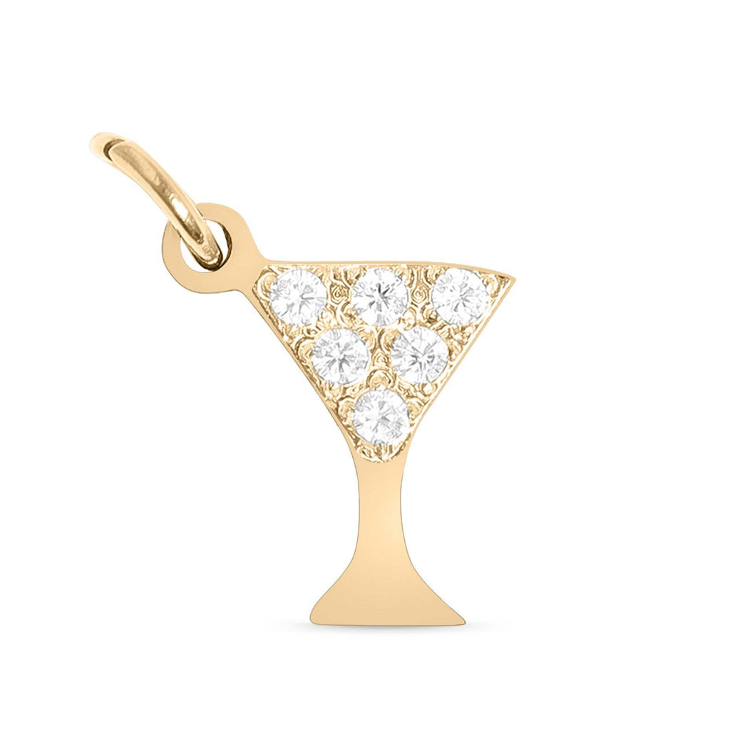CZ Martini Glass Charm - C234