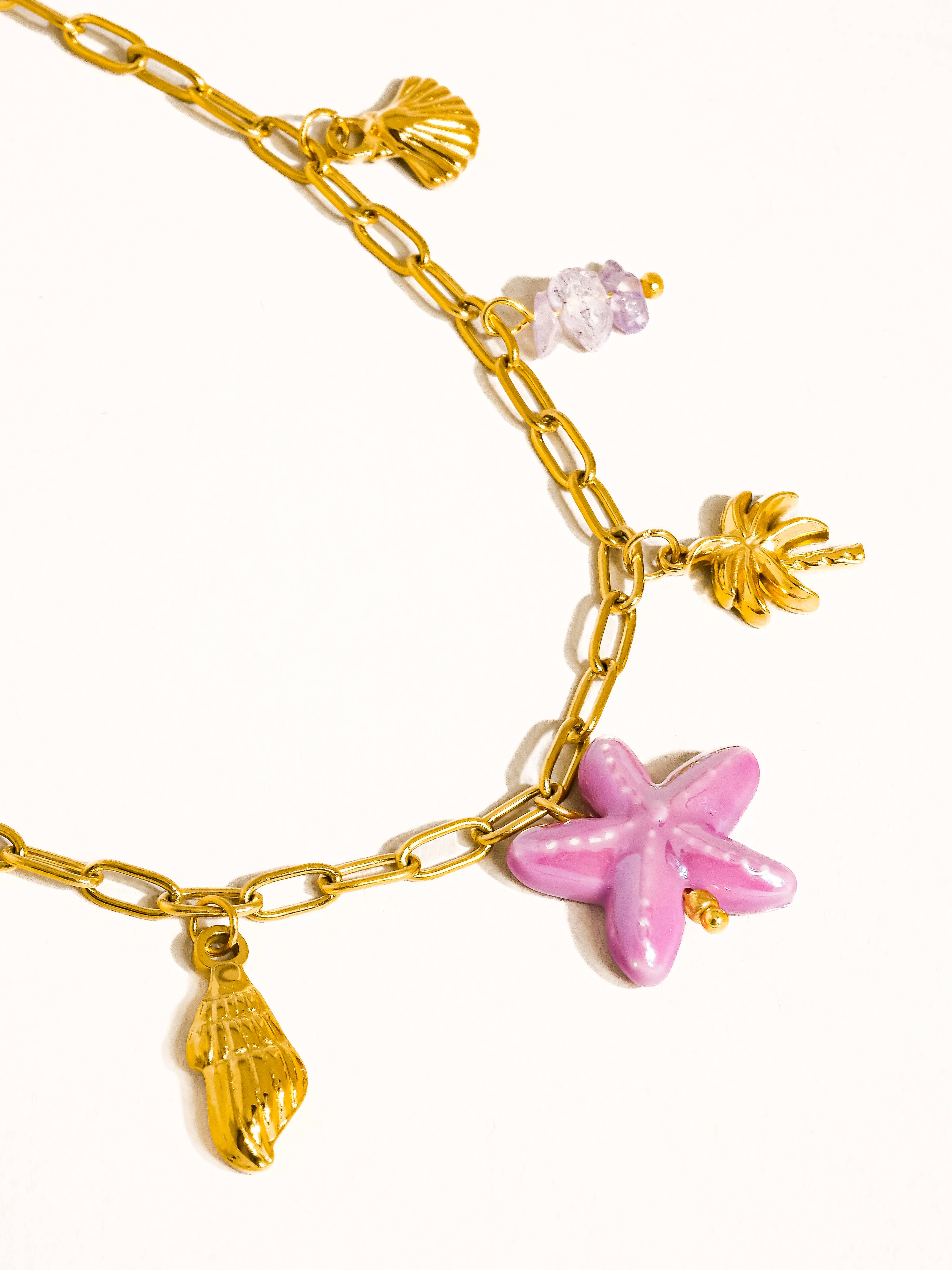 Seashell Soul Charm Necklace - N44