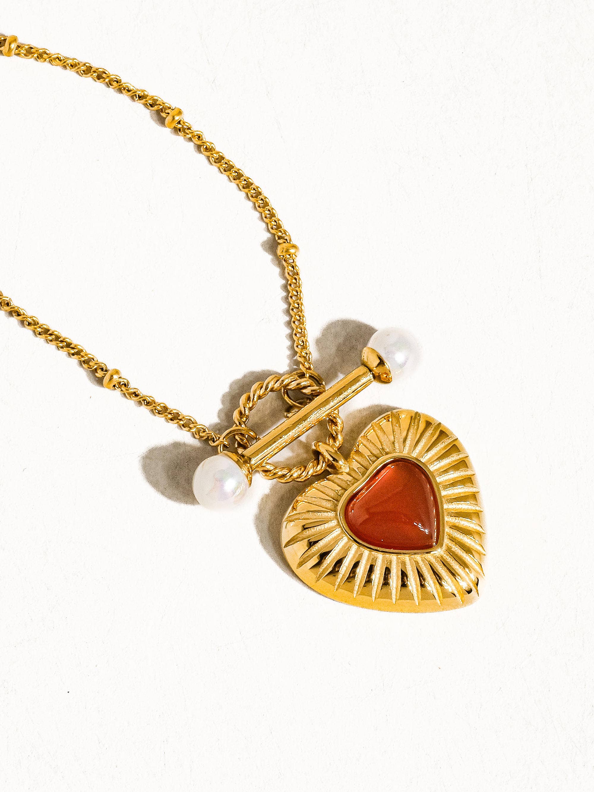 Vintage Heart Chain Necklace: N132