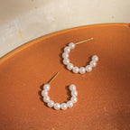 Pearl Hoop Earrings - E51