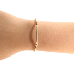 3mm Gold Bar Beaded Bracelet - S107