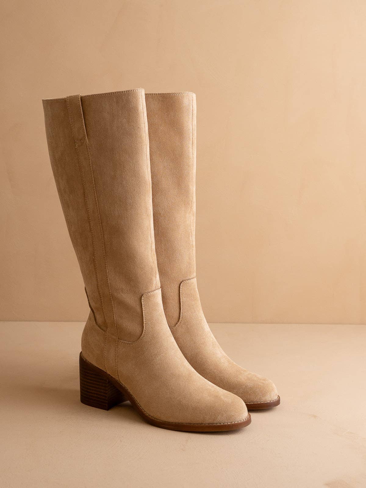 The Harriet | Almond Tall Riding Fall Boot: ALMOND / 10
