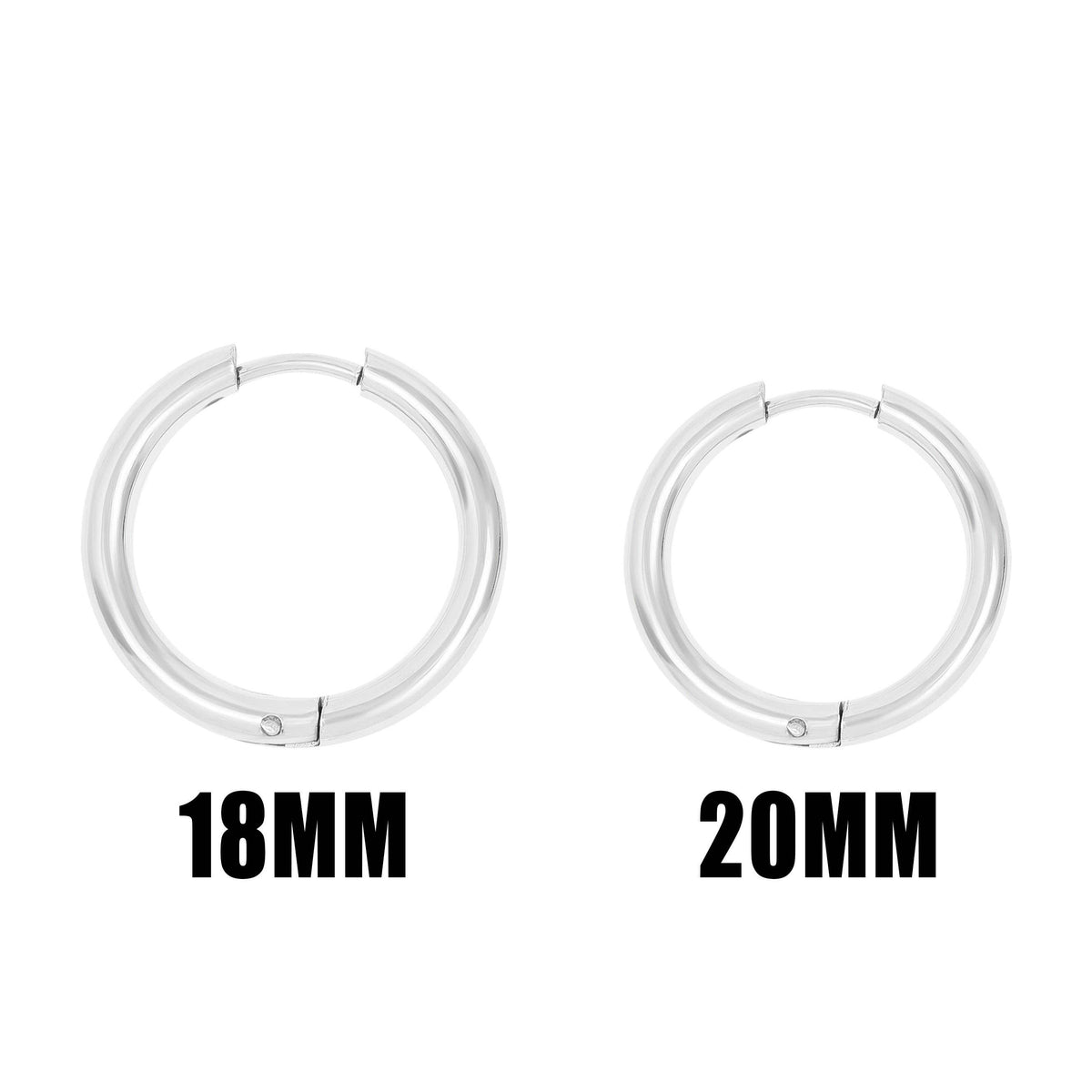 Everyday Silver Circle (18mm medium) Hoop Earrings - E120