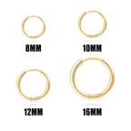Classic Hoop Huggie (12MM) Earrings - E108