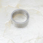 Silver Hammered Statement Ring - A148