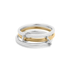 Mixed Metal Triple Intertwined Ring: A97