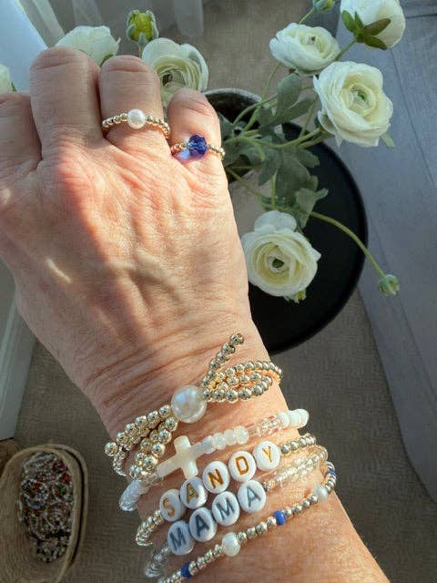 Pearl Beaded Ring: B27