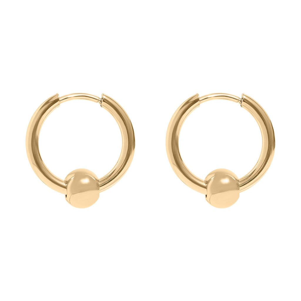 Sun Spot Huggie Hoop Earrings -E4