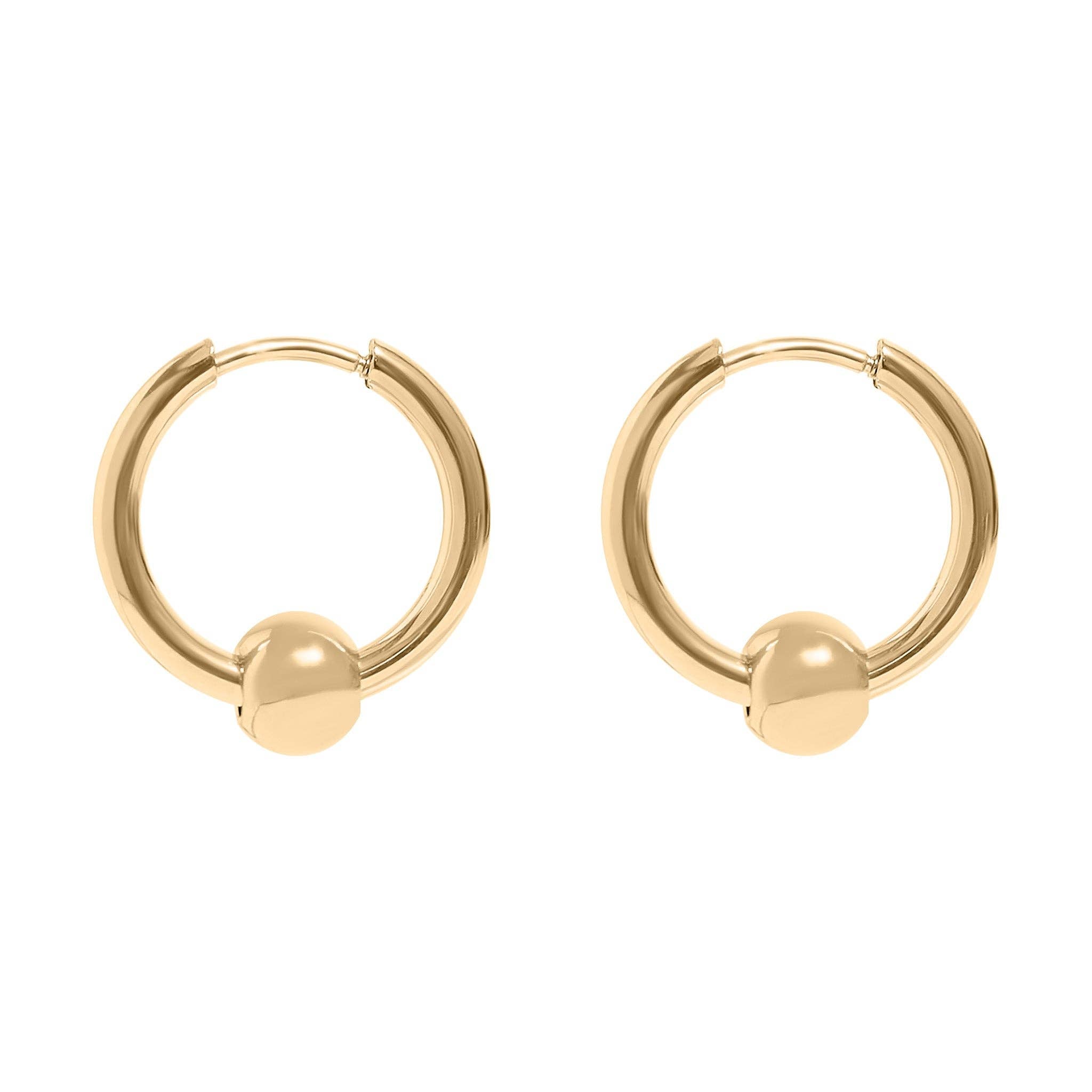 Sun Spot Huggie Hoop Earrings -E4