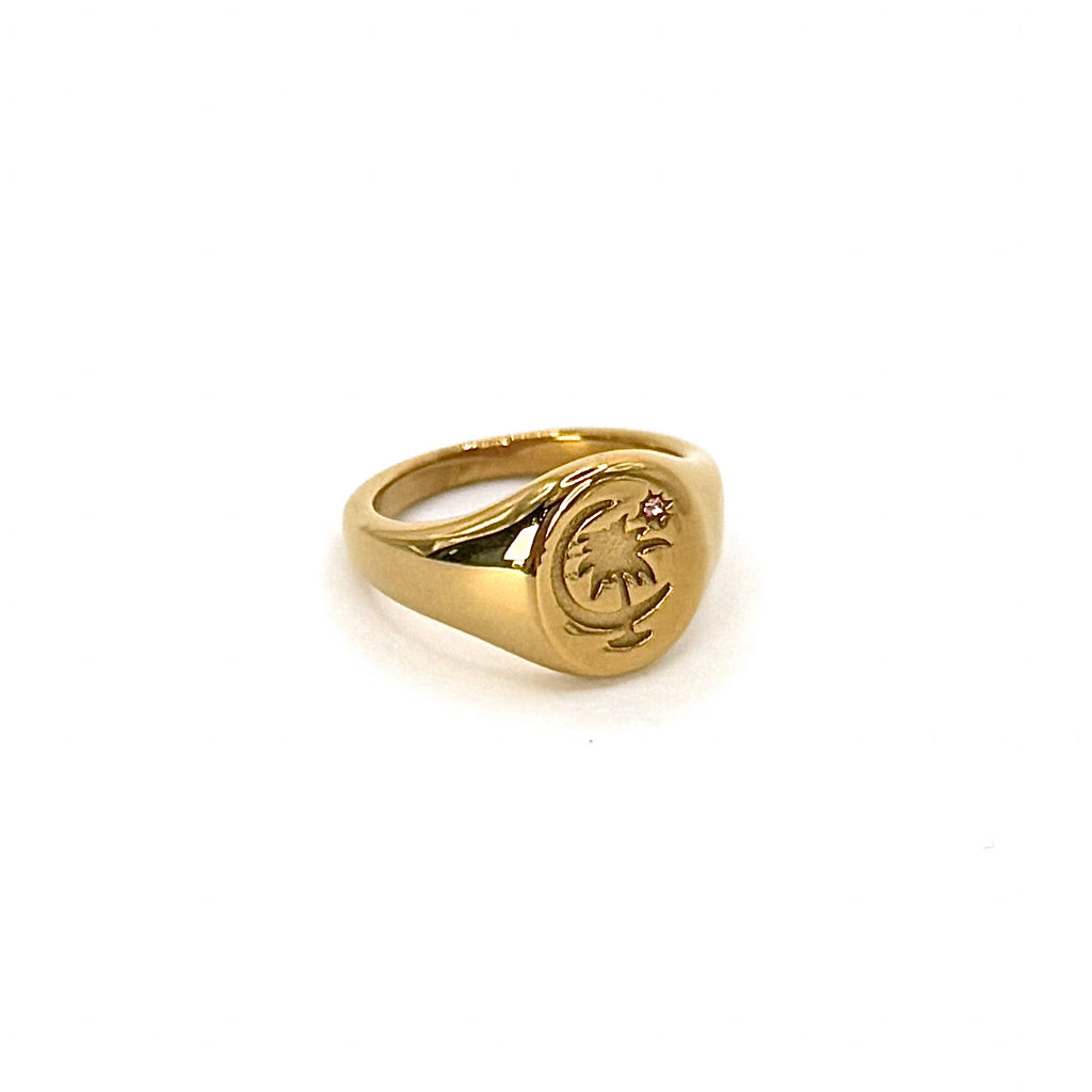 Blush Pink Moon Ring - A13
