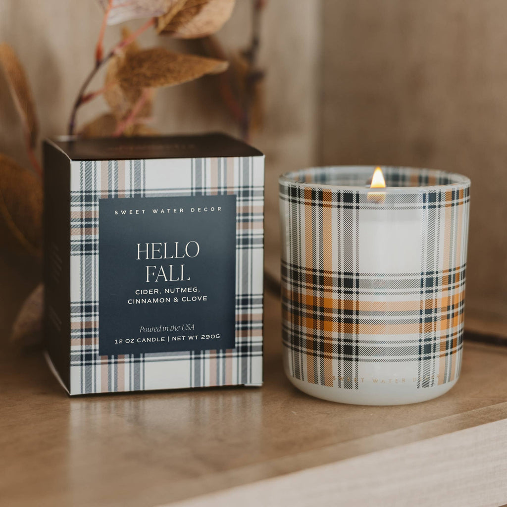 Hello Fall 12 oz Boxed Soy Candle - CHF