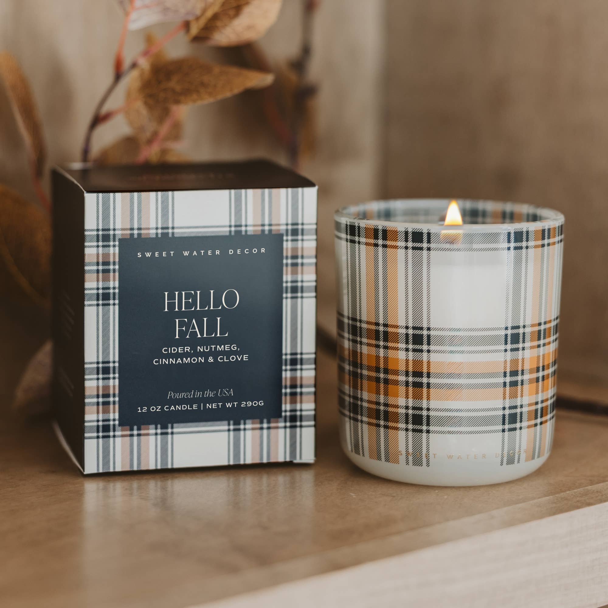 Hello Fall 12 oz Boxed Soy Candle - CHF