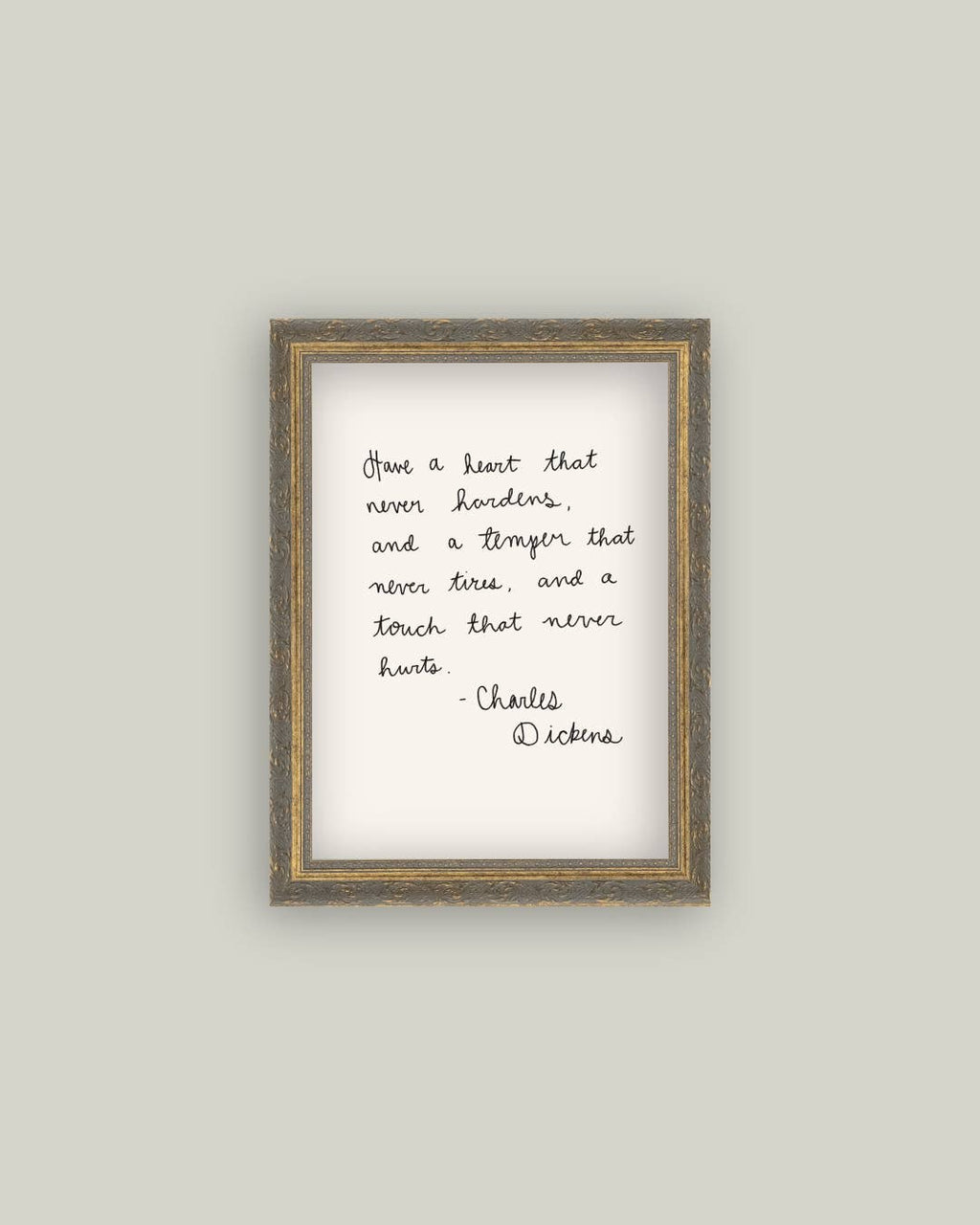 Have A Heart Framed Antique Print: 5x7