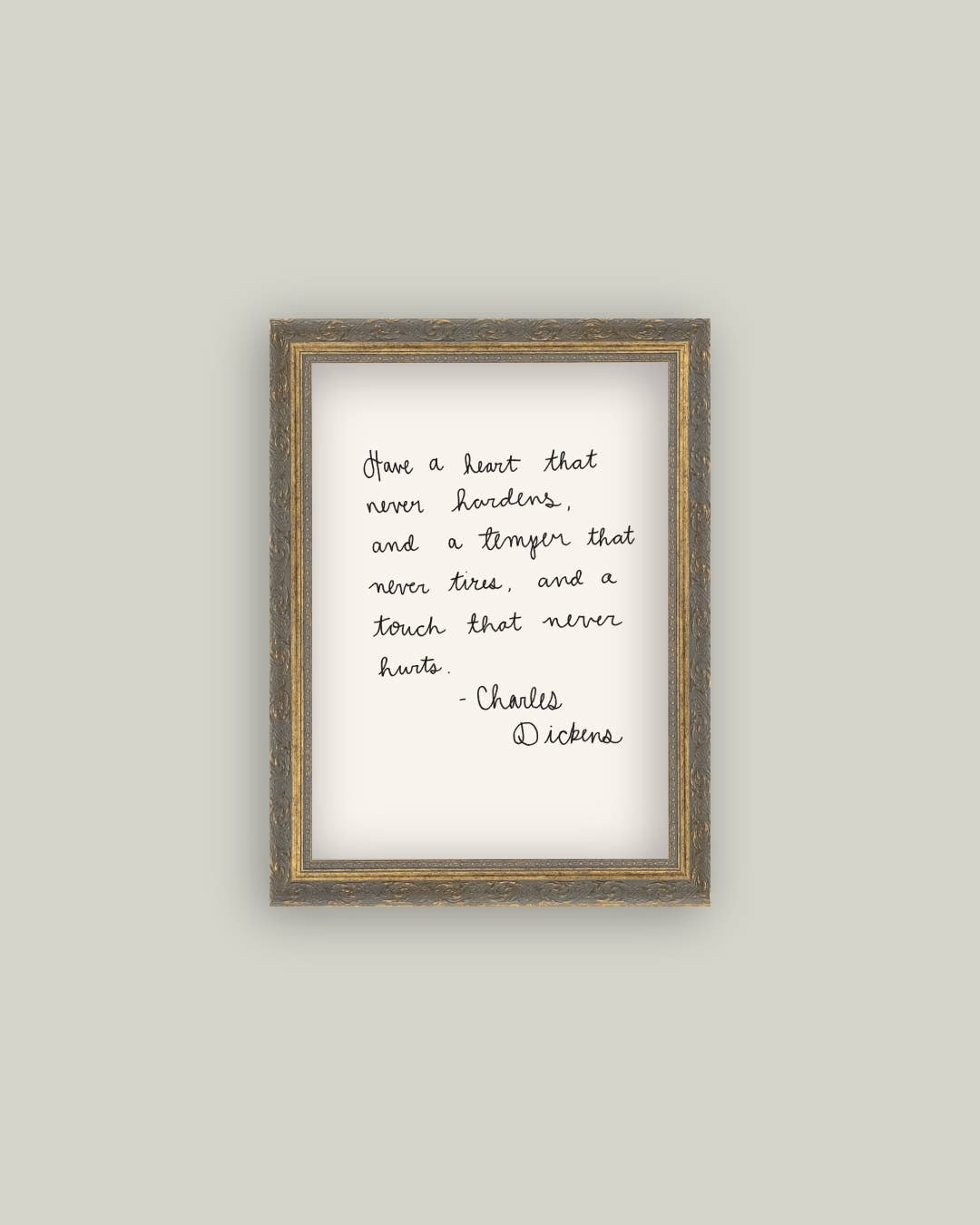 Have A Heart Framed Antique Print: 5x7