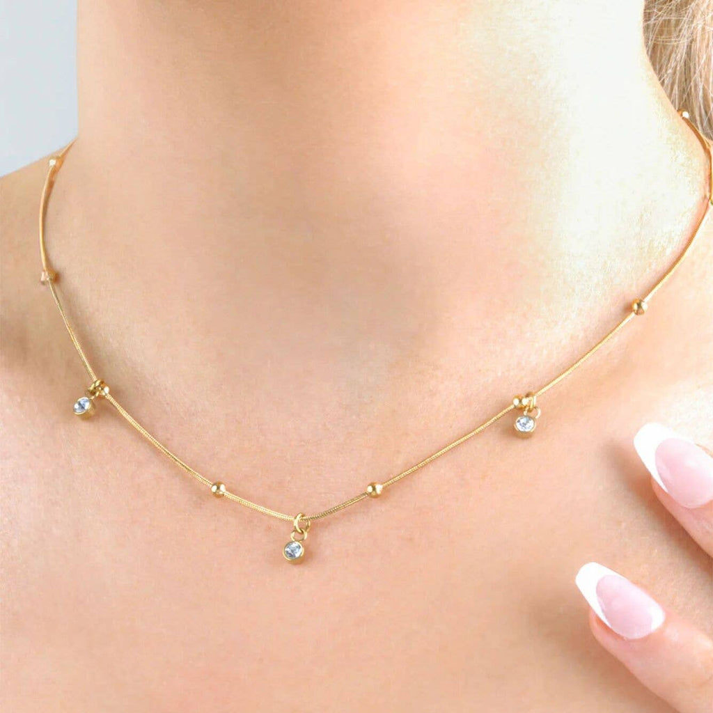 Dangle Stone Necklace - N26
