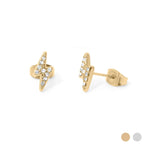 Diamond Lightning Bolt Stud Earring - E74