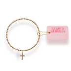 Cross Gold Charm Bracelet: Standard 6.75 inch