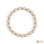 Kiska Glass Pearl Stretch Bracelet: S157