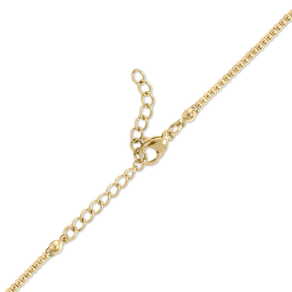 Golden Shine Beaded 2mm Necklace - N109