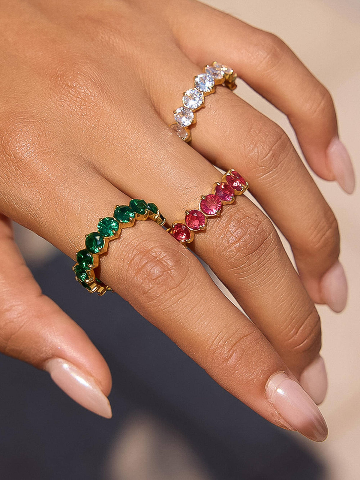 Emerald Eternity Ring - A128
