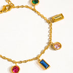 Beach Treasures Multi CZ Tassel Bracelet: S18