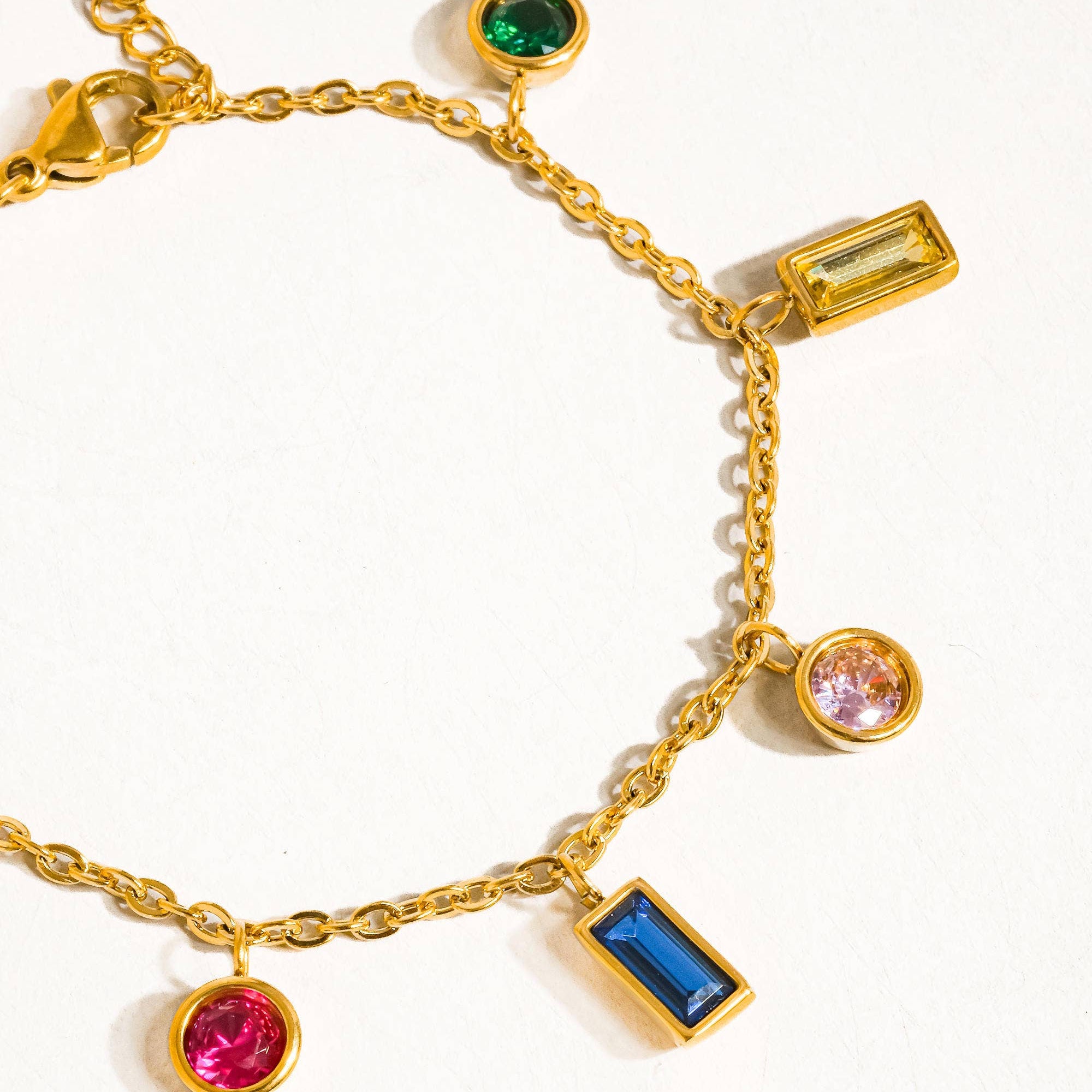 Beach Treasures Multi CZ Tassel Bracelet: S18
