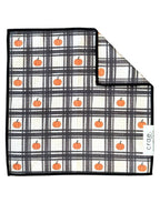 Grid of Gourds: Double-Sided Washcloth: Black/White / 12x12 in /