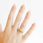 Lauren Beaded Band in Gold - B23