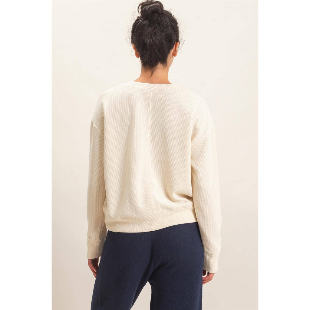 Waffle Knit Crew SET : ALPACA