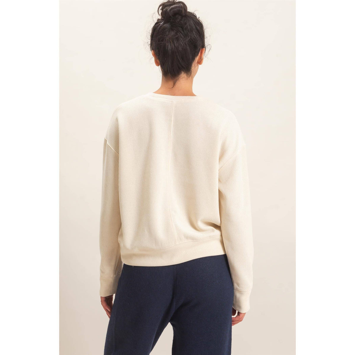 Waffle Knit Crew SET : ALPACA