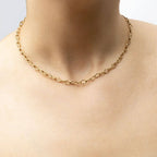 Hammered Gold Chain Necklace - N63