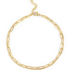 Paperclip Stack Anklet - K22
