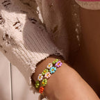 Beaded Daisy Color Pop Bracelet - S139