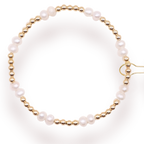 Coastal Pearl Bracelet in Gold - S105