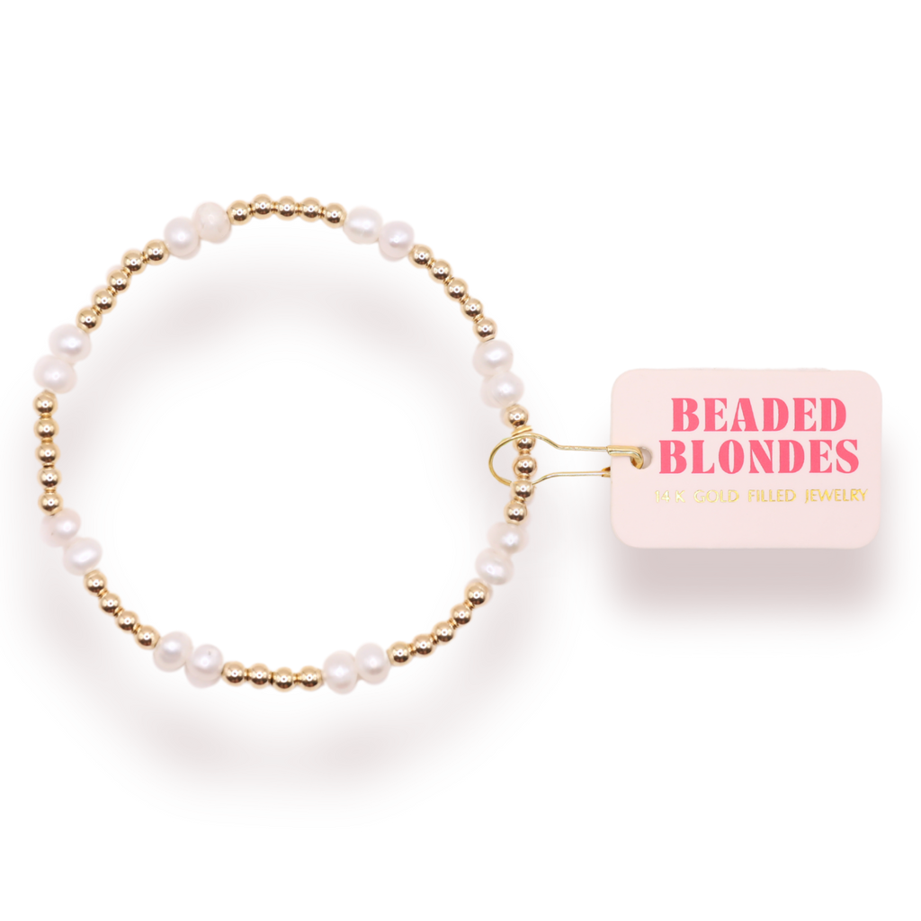 Coastal Pearl Bracelet in Gold: Standard 6.75 inch