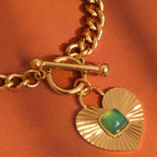 Après Green Heart Chain Necklace - N98