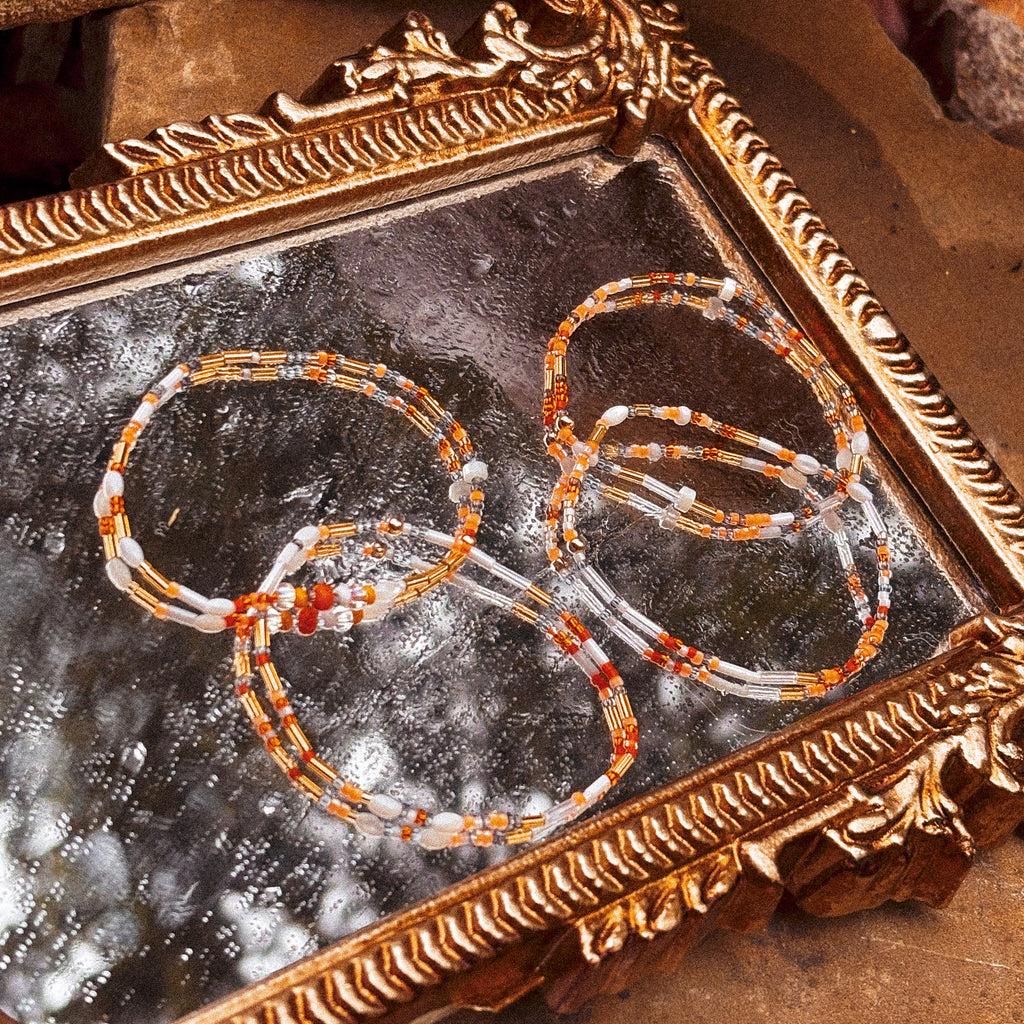 Orange & White Cutie Bracelet - S34