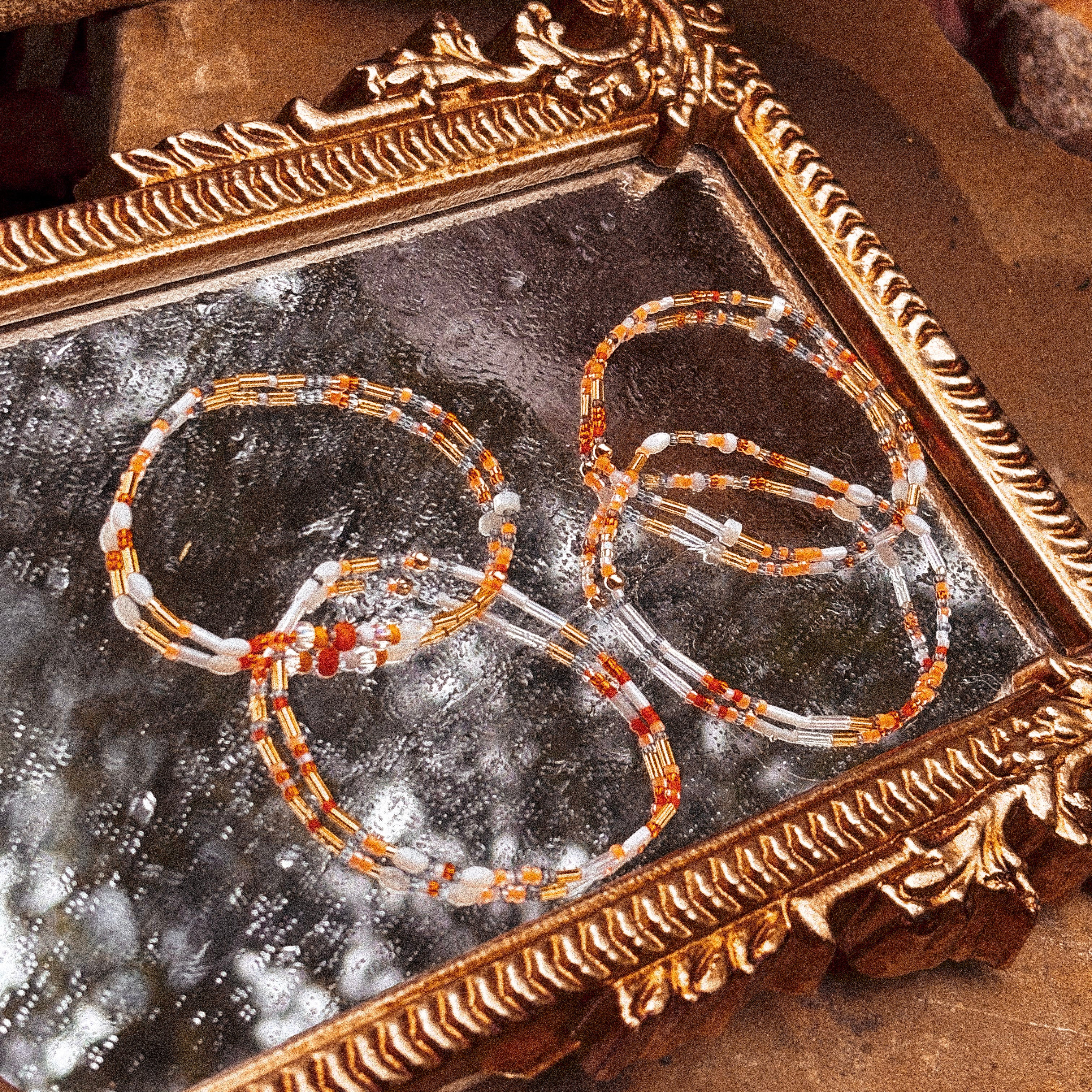 Orange & White Cutie Bracelet - S34