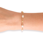 Maggie Fluted Bracelet in Gold: Standard 6.75 Inch