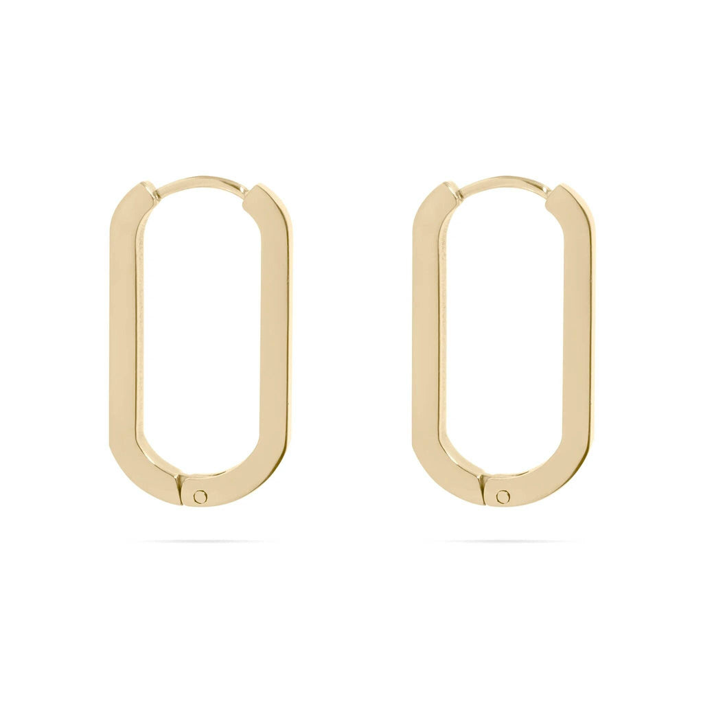 Oval Huggie Earrings - E109