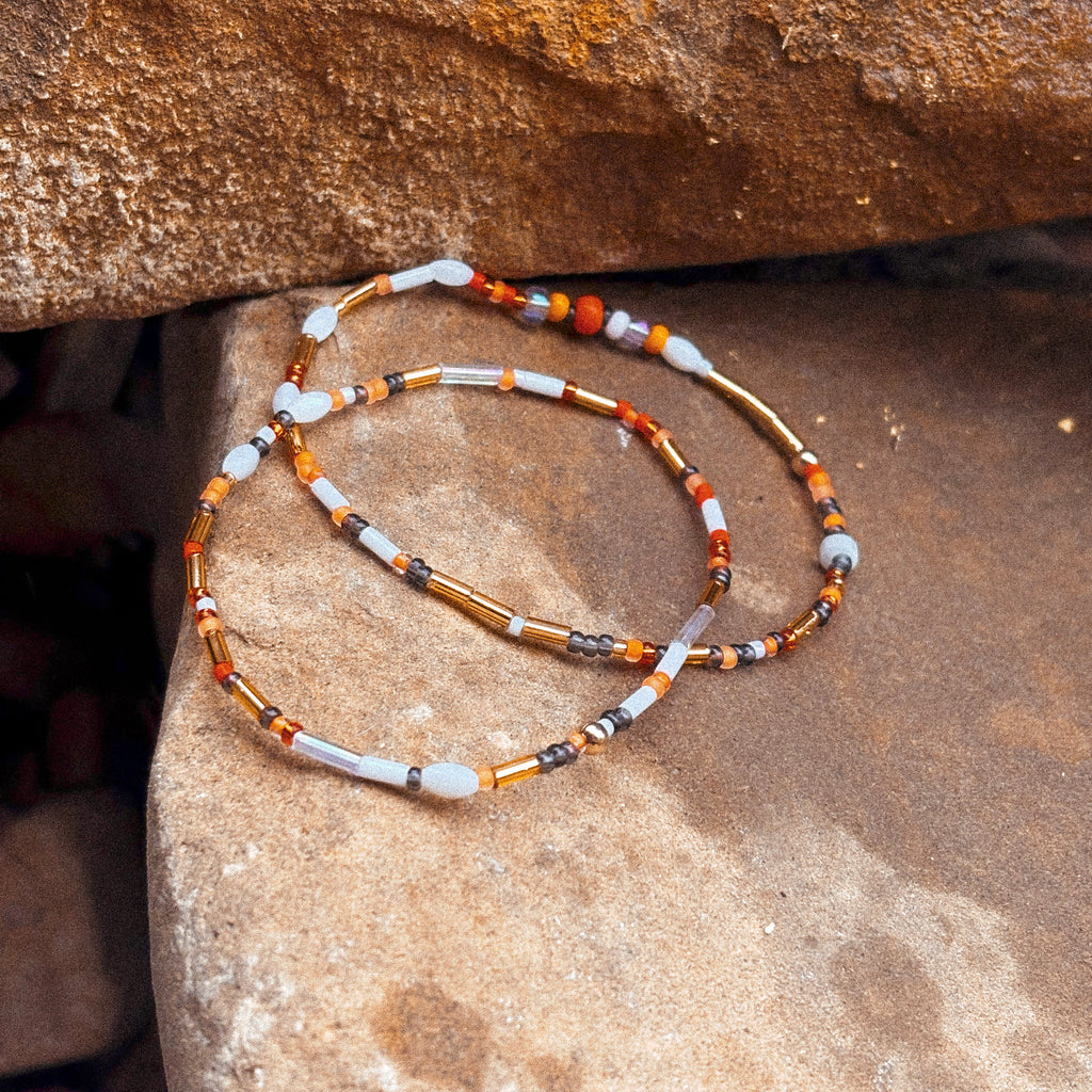 Orange & White Cutie Bracelet - S34