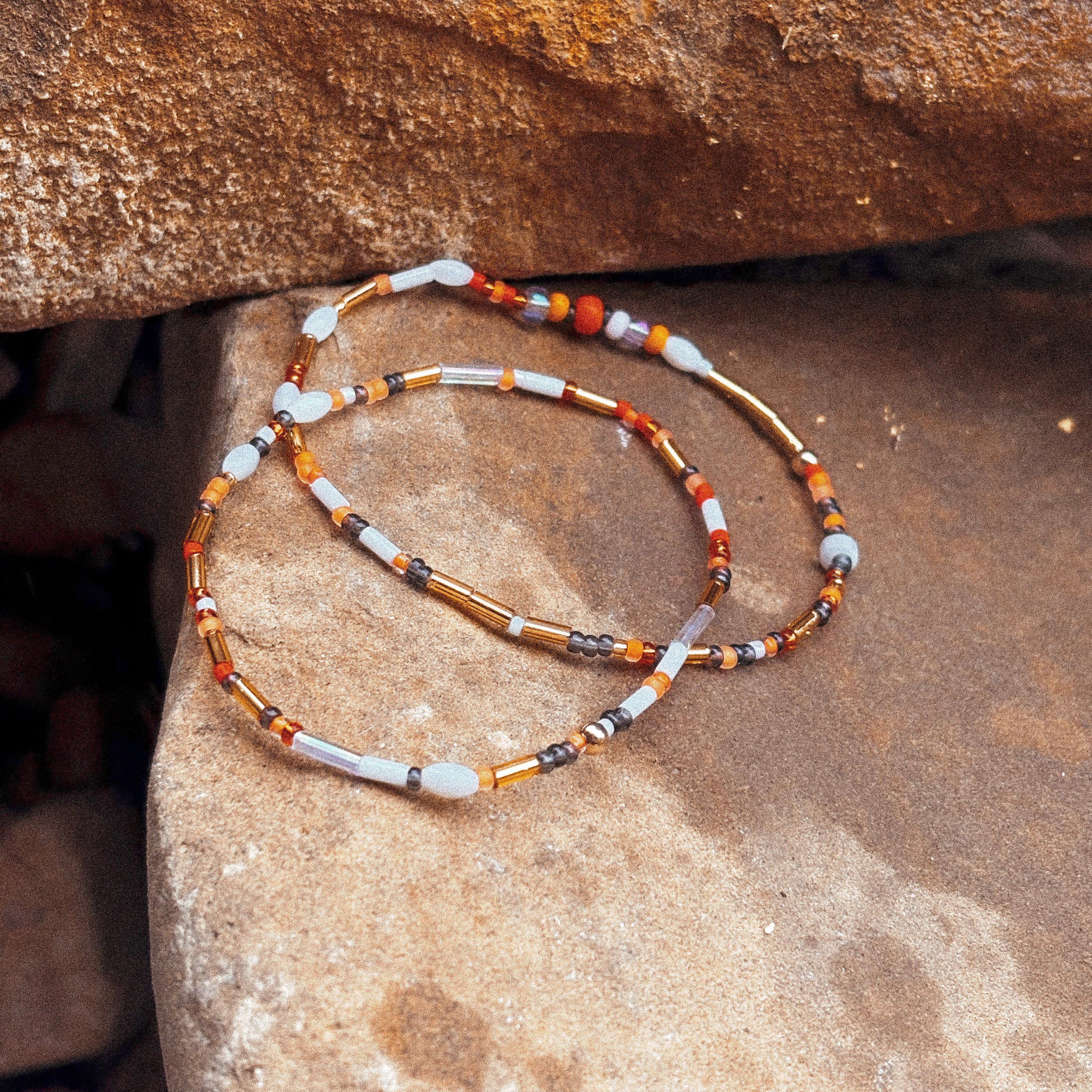 Orange & White Cutie Bracelet - S34