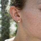 Pave Stone Heart Earrings: E65